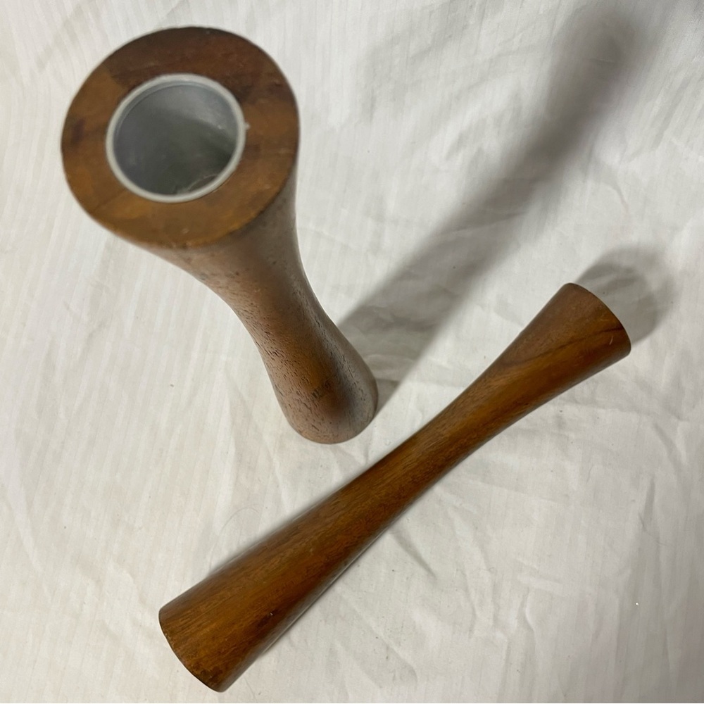 West Elm Sculpted Brown Candle Holders - Picture 5 of 9